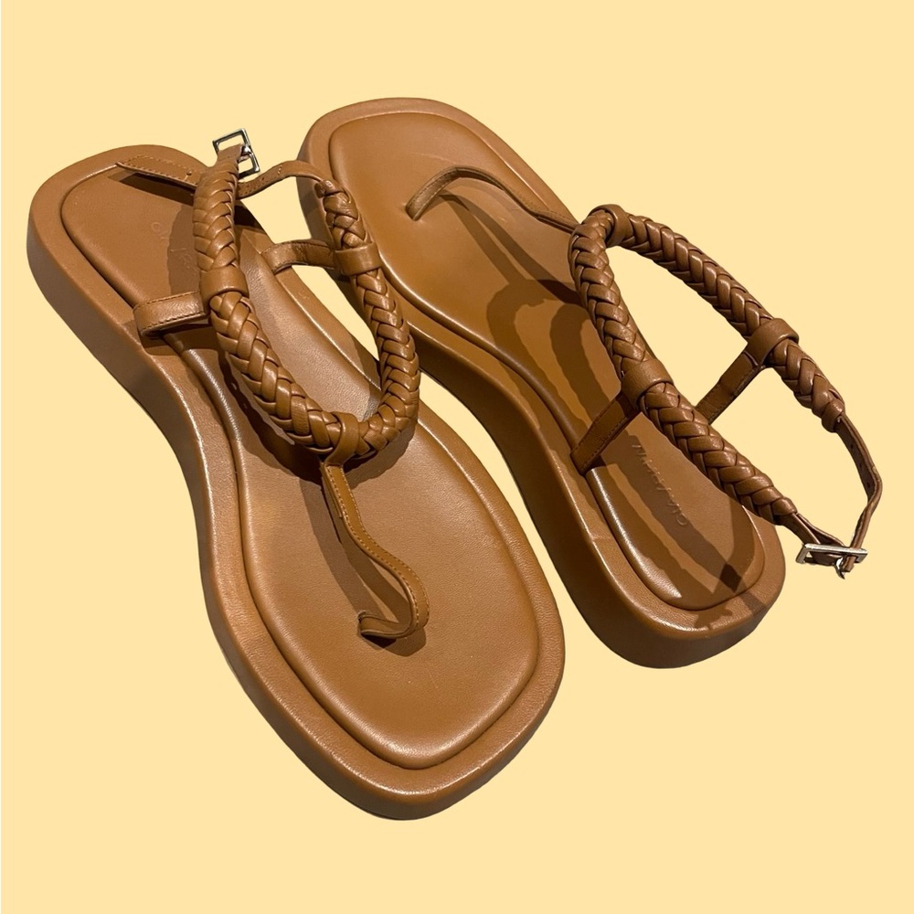 GIA RHW Braided Tan Sandals